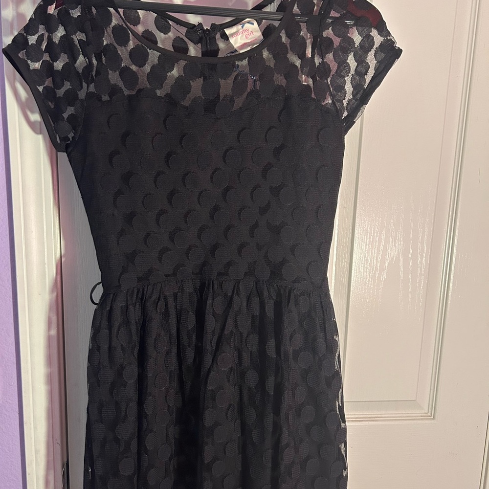 Tommy Hilfiger Black Dress with Polka Dot Design